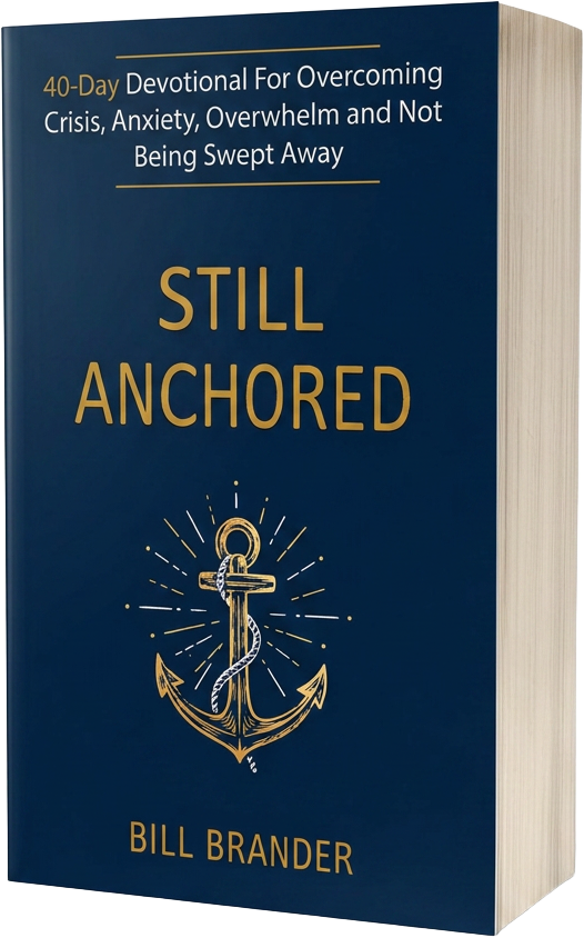 Still Anchored, A 40-Day Devotional, by Bill Brander, 3D book mockup
